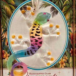 Gecko Island Gypsy Glass Ornament Tropical Decor Coastal Gift